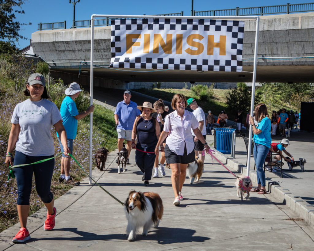 crossing the finish line